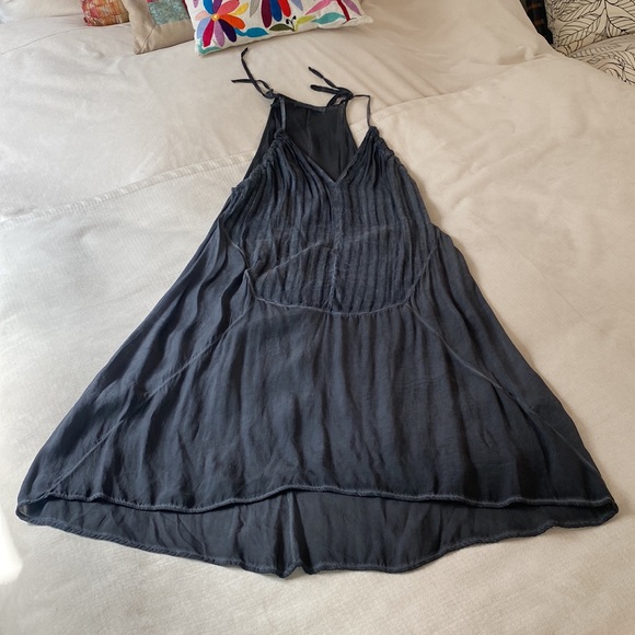 Transit par such, italy designer summer dress, washed blue grey size L linen - Picture 15 of 17